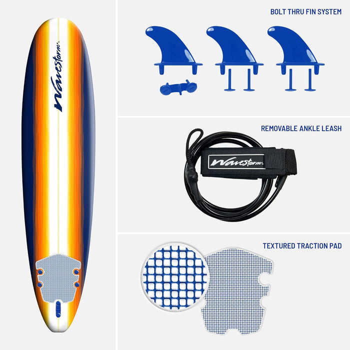 Wavestorm 8ft Classic Longboard Surfboard