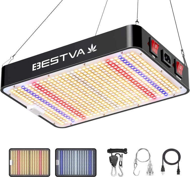 BESTVA 2024 Newest Upgrade 1000W Led Grow Light with High Yield Diodes Full Spectrum LED Grow Lights for Indoor Plants Greenhouse Veg Bloom Light Hydroponic Grow Lamp