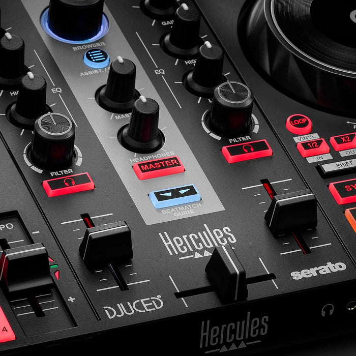 Hercules DJControl Inpulse 200 MK2 — Ideal DJ Controller for Learning to Mix — Software and Tutorials Included, Black