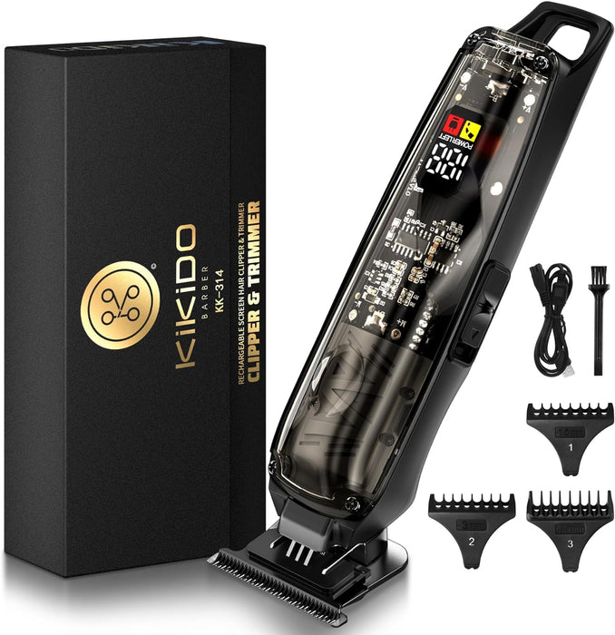 Barber Clippers for Hair Cutting Kit, Professional Hair Trimmer Cordless Zero Gapped with LCD Display, Mens Gifts T Liners Shavers Edgers Clipper for Hair Cutting, Beard Trimmer for Men