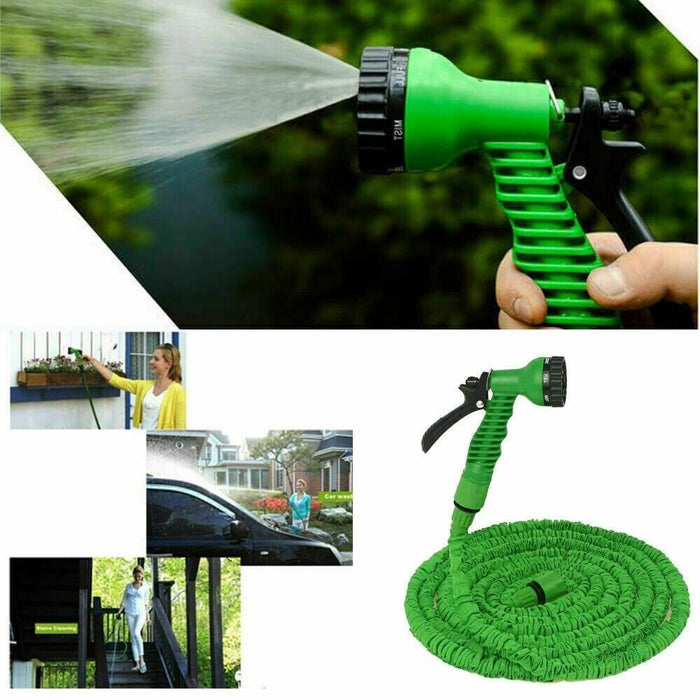 100 Feet Expandable Flexible Garden Water Hose w/ Spray Nozzle