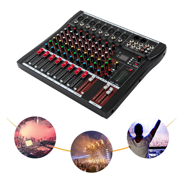 Professional Bluetooth Live Studio Audio Mixer power mixing 8 Channel