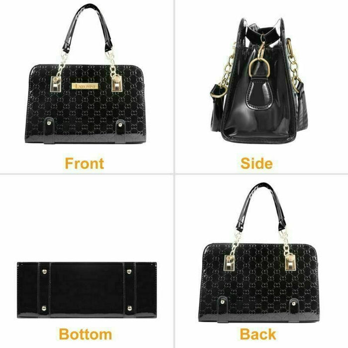 Black Women Lady Leather Handbag Shoulder Tote Bags Purse Satchel Messenger Bag