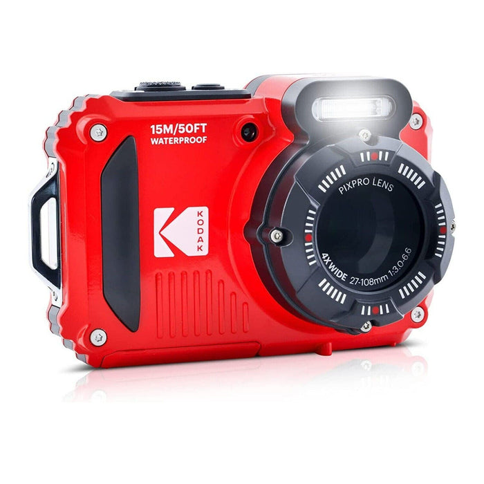 Kodak Pixpro WPZ2 Waterproof Shockproof 16MP 4x 2.7 In LCD Camera Red Bundle