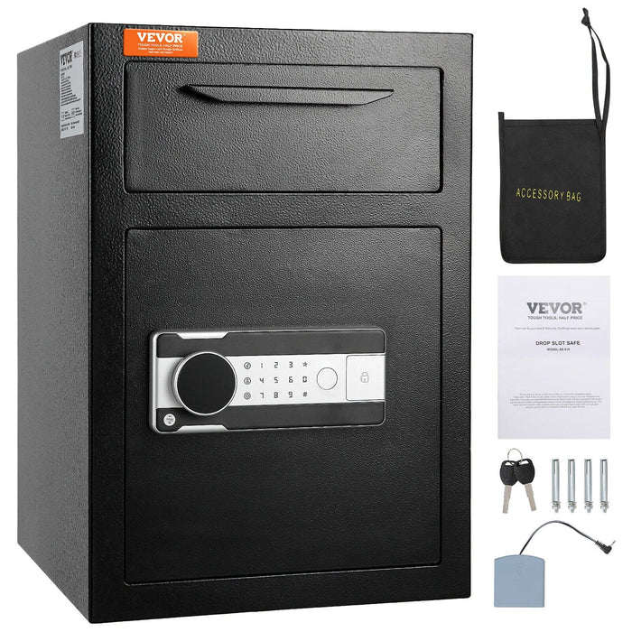 VEVOR 2.5 C Depository Safe Deposit Safe with Drop Slot Passwords and Keys