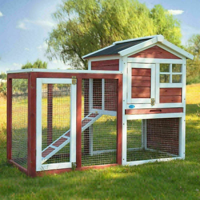COZIWOW Wooden Rabbit Hutch Cage House Habitat Animal Pet Chicken Coop Outdoor