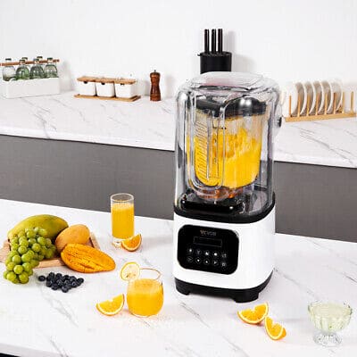 VEVOR 2L Smoothie Blender Commercial Fruit Juicer Mixer w/ Soundproof Cover