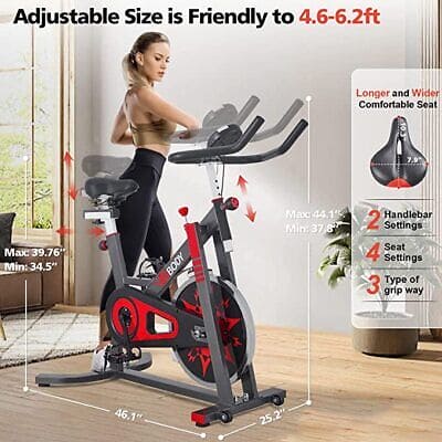 Pro Exercise Bike Fitness Gym Indoor Cycling Stationary Bicycle Home Cardio Work