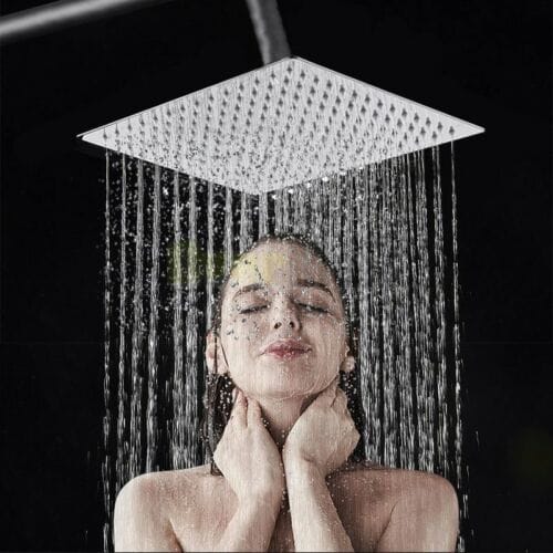 12Inch Square Stainless Steel Shower Rainfall Shower Head With Extension Arm