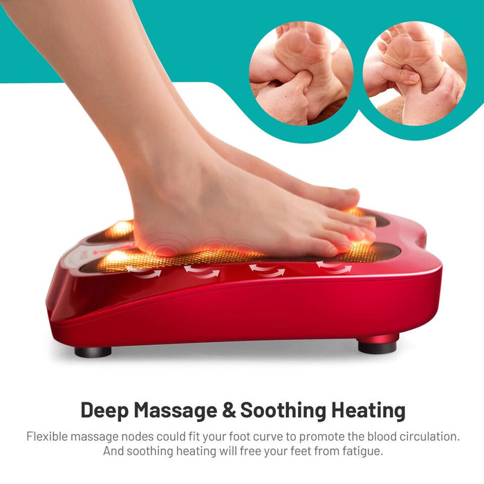 Costway Foot Massager with Shiatsu Heated Electric Kneading Foot & Back Massager