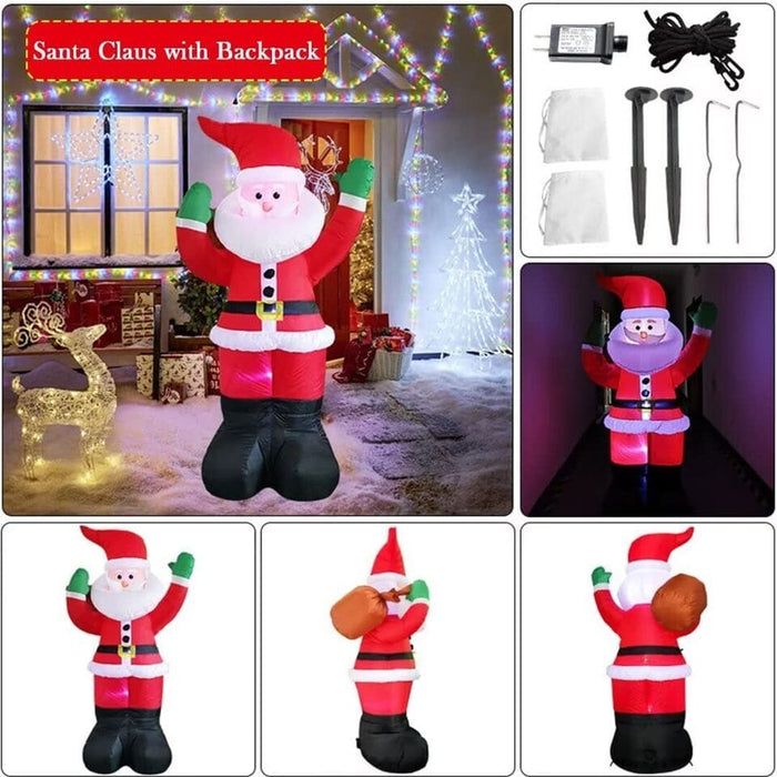 6FT Christmas Inflatable Santa Claus Blow Up Outdoor Yard Xmas Party Decorations