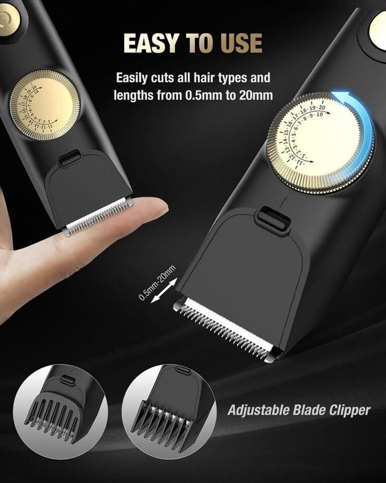Adjustable Beard Trimmer for Men Cordless Hair Mustache Trimmer with LED Display