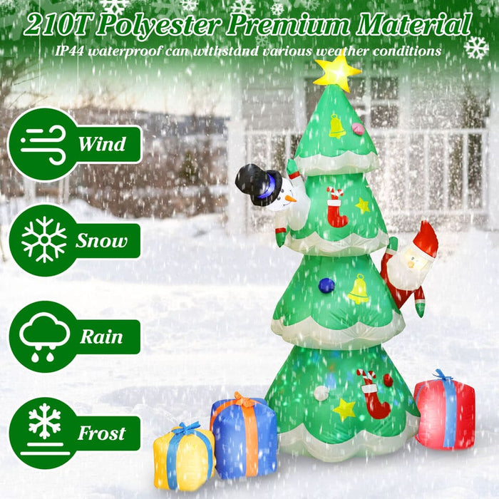 7FT Inflatable Christmas Tree LED Lights Blow up Outdoor Yard Party Decoration