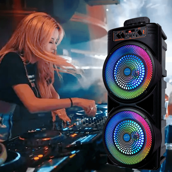 6000W Portable Bluetooth Speaker Sub Woofer Heavy Bass Sound System Party & Mic