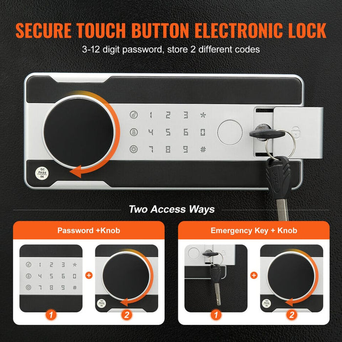 VEVOR 2.5 C Depository Safe Deposit Safe with Drop Slot Passwords and Keys