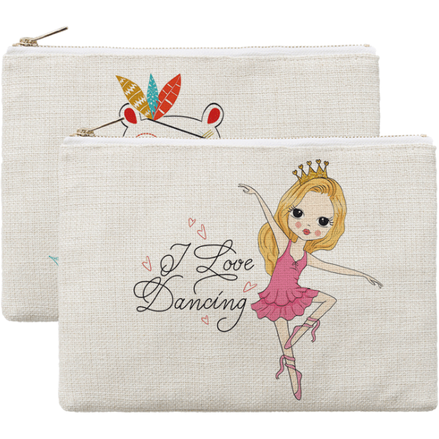 Personalized Zipper Canvas Makeup Cosmetic Bag