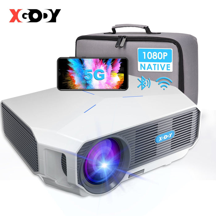 XGODY Portable HD Projector 1080P Home Theater Multi-Functional Smart Projectors