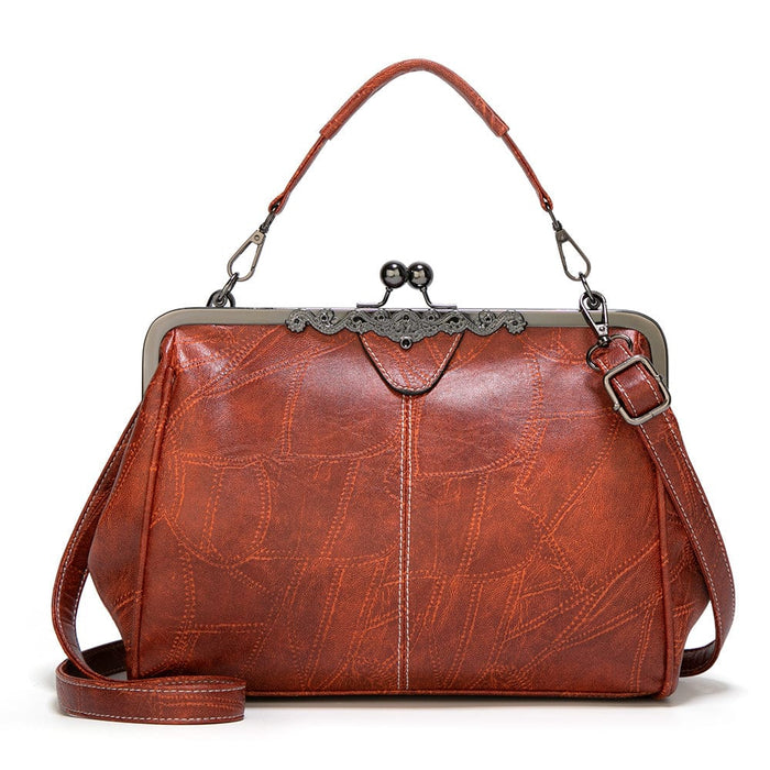 Women Oiled Leather Shoulder Bag Handbag Lady Tote Satchel Purse Messenger Bags