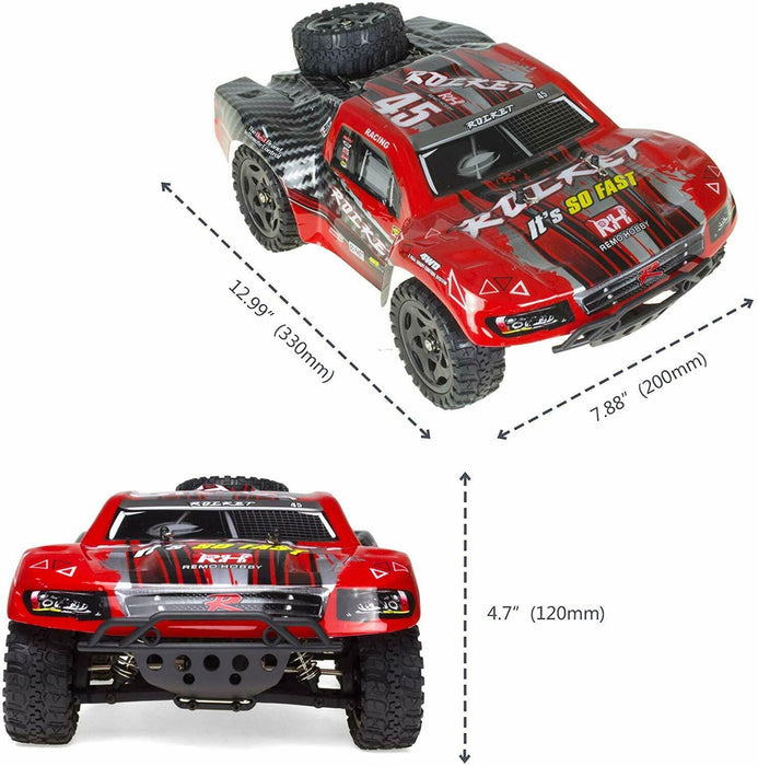 REMO 1/16 RC Truck 4WD High Speed Off-road 2.4Ghz RC Car Short Course Truck Red