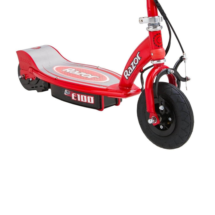 Razor E100 Kids Motorized 24 Volt Electric Powered Ride On Scooter, Red