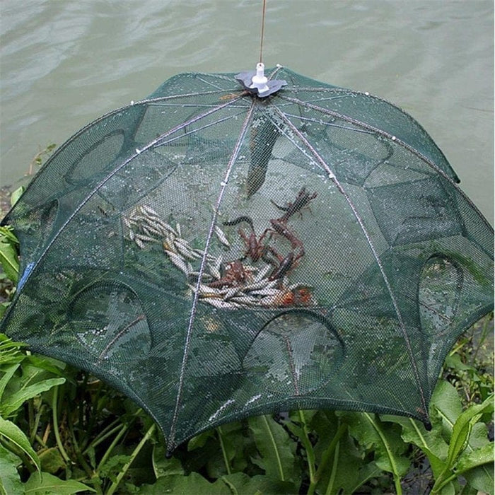 Fishing Bait Trap Crab Net Crawdad Shrimp Cast Dip Cage Fish Minnow Foldable