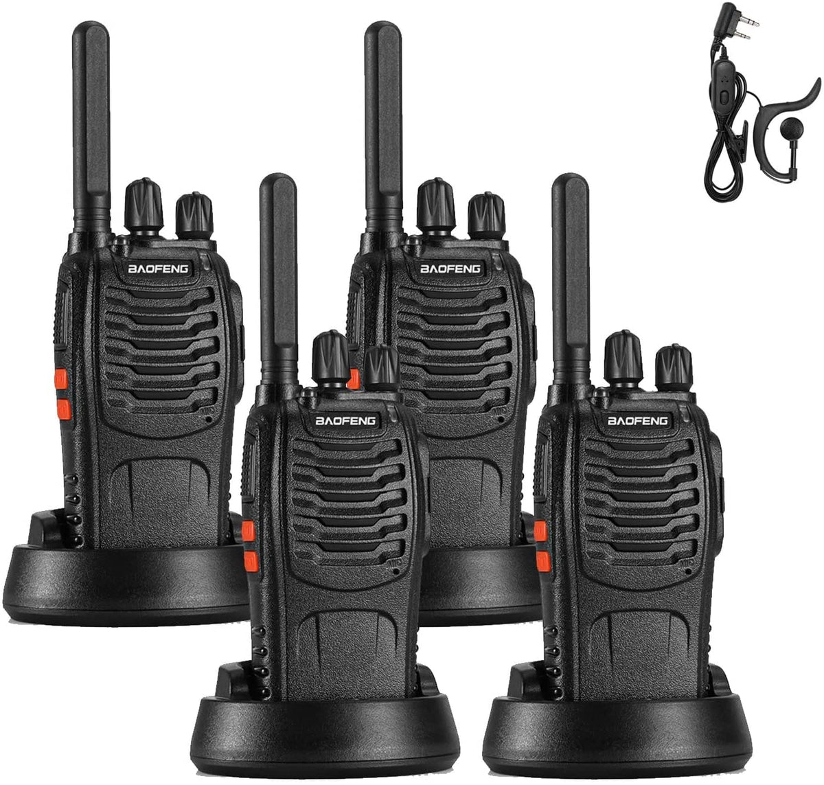 4Pack Baofeng BF-88ST Two-way Radio FRS License-Free Walkie Talkie ...