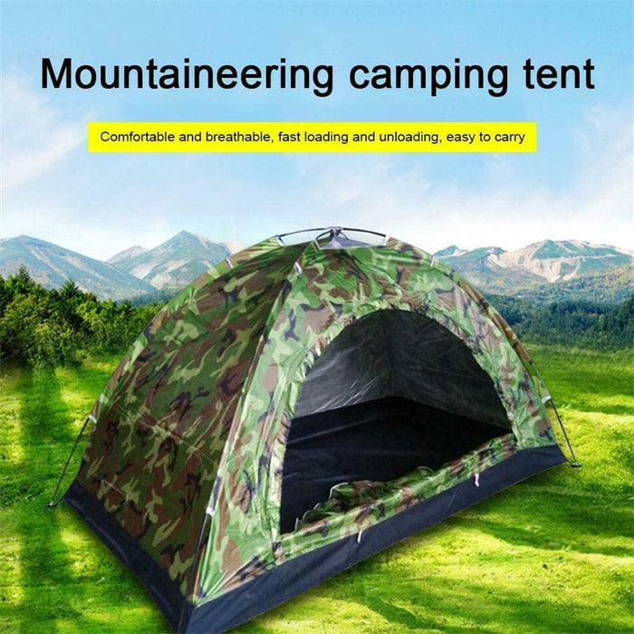 Outdoor Camouflage Camping Tent Foldable Quick Shelter Hiking for 2 Persons