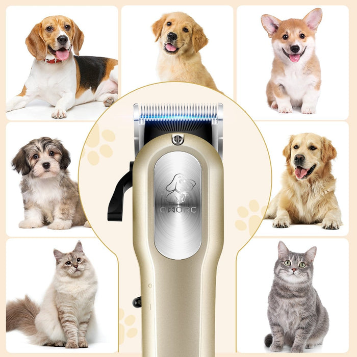 Electric Pet Hair Dog Cat Shaver Grooming Kit Trimmer Fur Clippers Comb Scissors
