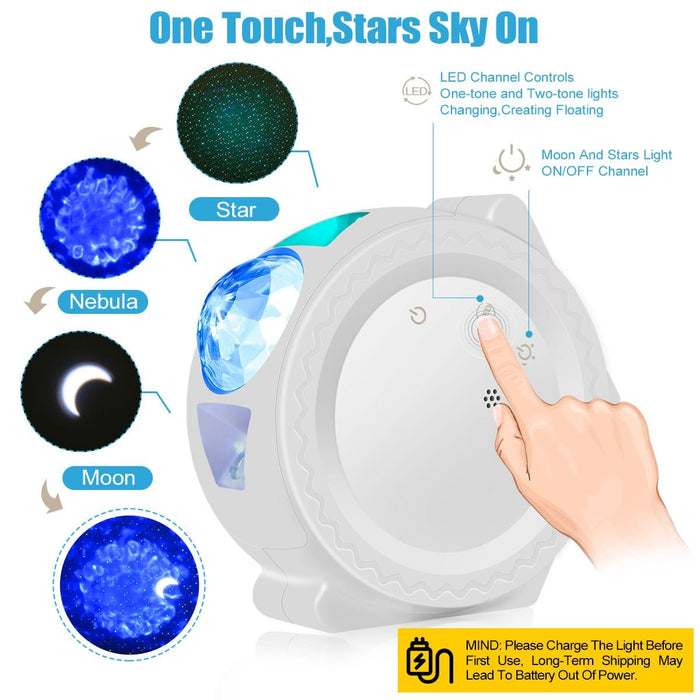 Starry Sky Projector LED Galaxy Night Light Moon Star Ocean Lamp Party Decor