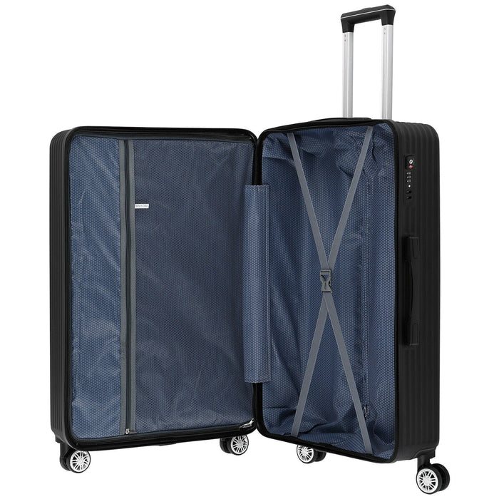 3 Piece Luggage Set Suitcase ABS Hardshell w/Spinner Wheels,TSA Lock (20"24"28")