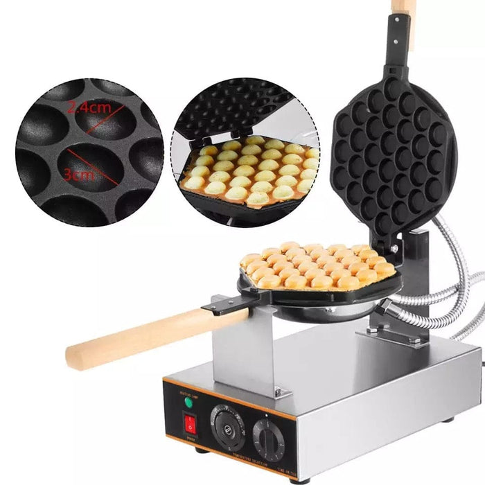 Electric Bubble Egg Cake Maker Oven Stainless Non-Stick Waffle Baker Machine