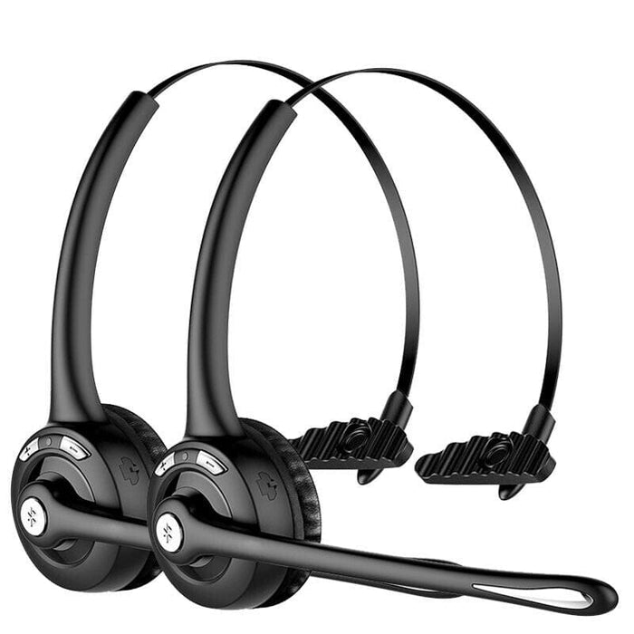 2x Office Trucker Bluetooth Headset Noise Cancelling Wireless Headphone with Mic