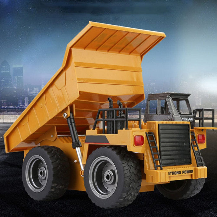 RC Metal Dump Truck Six Channel 2.4G HN1540 Construction 1/18 Alloy Toy Kid Gift