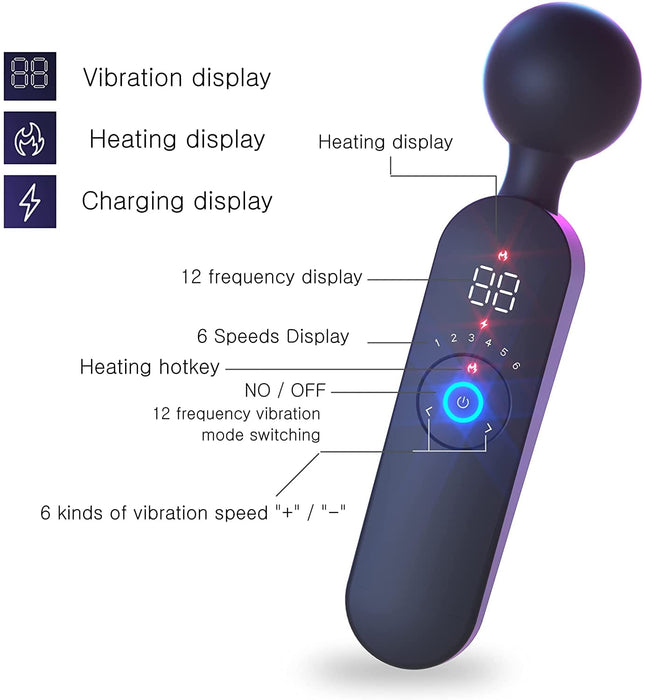 Powerful Massager Vibrate for Women Men Full Body Cordless Rechargeable