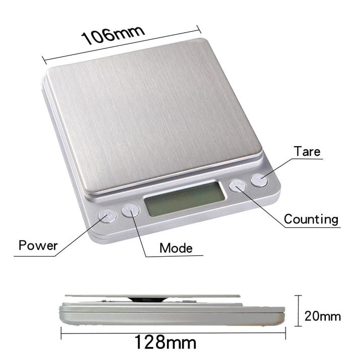 Digital Scale 3000g x 0.1g Jewelry Gold Silver Coin Gram Pocket Size Herb Grain
