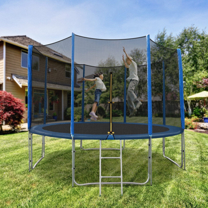 8FT Trampoline for Kids and Adults w/Safety Enclosure & Ladder Outdoor Backyard