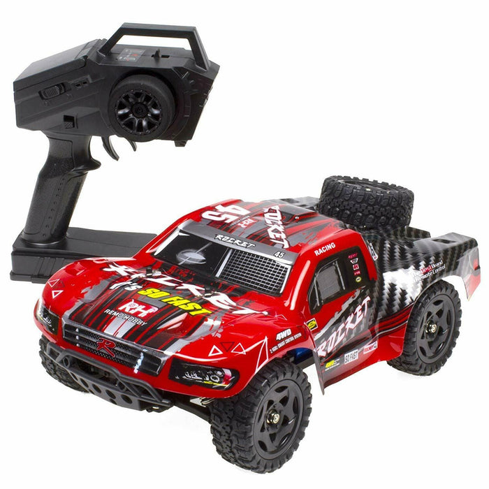 REMO 1/16 RC Truck 4WD High Speed Off-road 2.4Ghz RC Car Short Course Truck Red