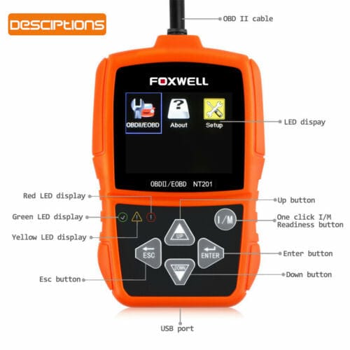 Foxwell OBD2 Automotive Scanner Code Reader Engine Light Check EVAP Diagnostic