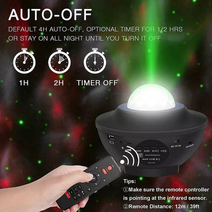 Galaxy Projector Night Lights Star LED Lamp Bluetooth Speaker