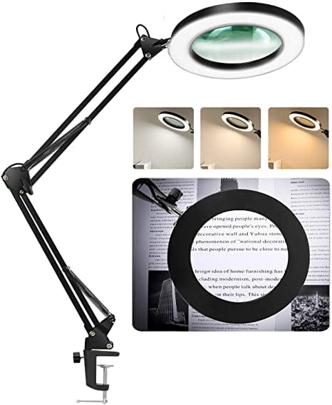 5X LED Magnifier Lamp Magnifying Glass Lens Light Table Clamp Mount