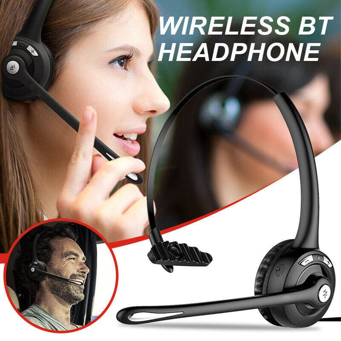 2x Office Trucker Bluetooth Headset Noise Cancelling Wireless Headphone with Mic