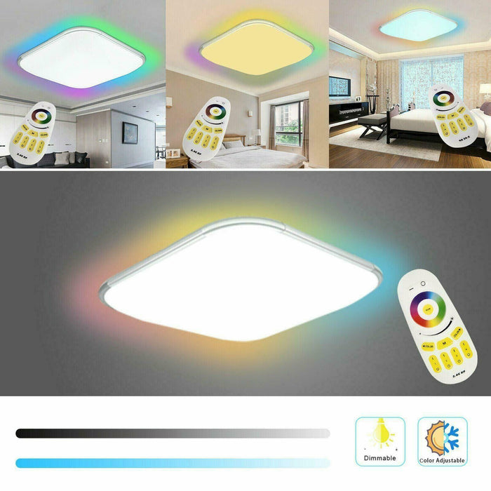 36W LED Ceiling Light Flush Mount Kitchen Lamp Home Fixture W/Remote