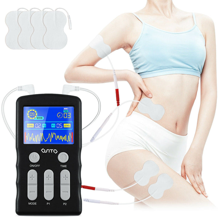 OSITO 2 Channel TENS Unit Massager Pulse Muscle Stimulator Pain Therapy 25Models