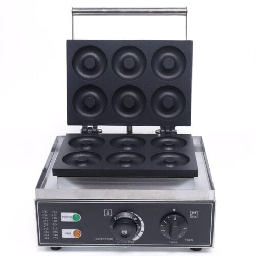 Commercial Nonstick Doughnut Maker Electric 6pcs 7.5cm Large Donut Baker Machine