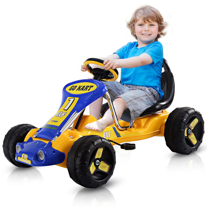 Go Kart Kids Ride On Car Pedal Powered Car 4 Wheel Racer Toy Stealth Outdoor