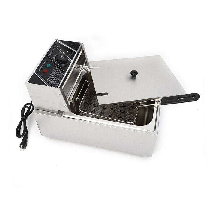 6L 2500W Electric Deep Fryer Commercial Restaurant Fast Food French Fry Cooker