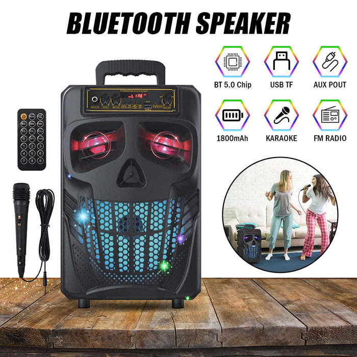 Wireless Portable FM Bluetooth Speaker Subwoofer Heavy Bass Sound Karaoke Party