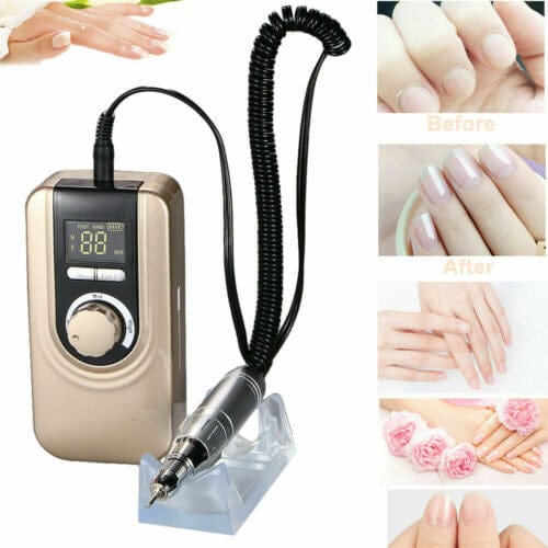 Portable Nail Drill File Machine 35000RPM Electric Recharge Manicure Pedicure
