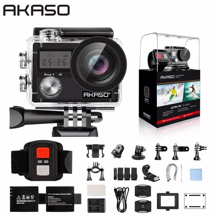 Akaso Brave 4 Waterproof Sports Action Camera Full HD 4K 20MP