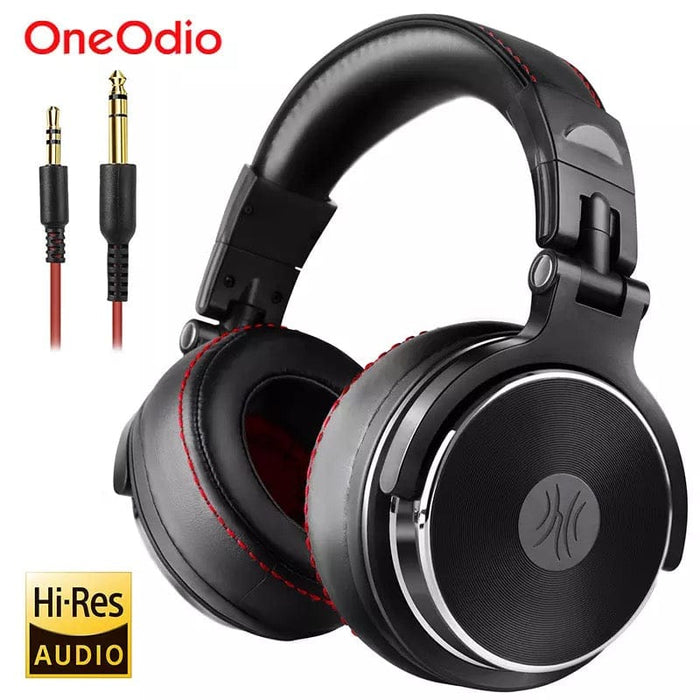 OneOdio Pro 10 Over Ear 50mm Driver Wired Studio DJ Headphones Headset, Red